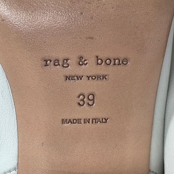 RAG & BONE DREA WHITE LEATHER BOOT – WICKER HEEL – WOMEN’S US 9 – MADE IN ITALY - Picture 11 of 13